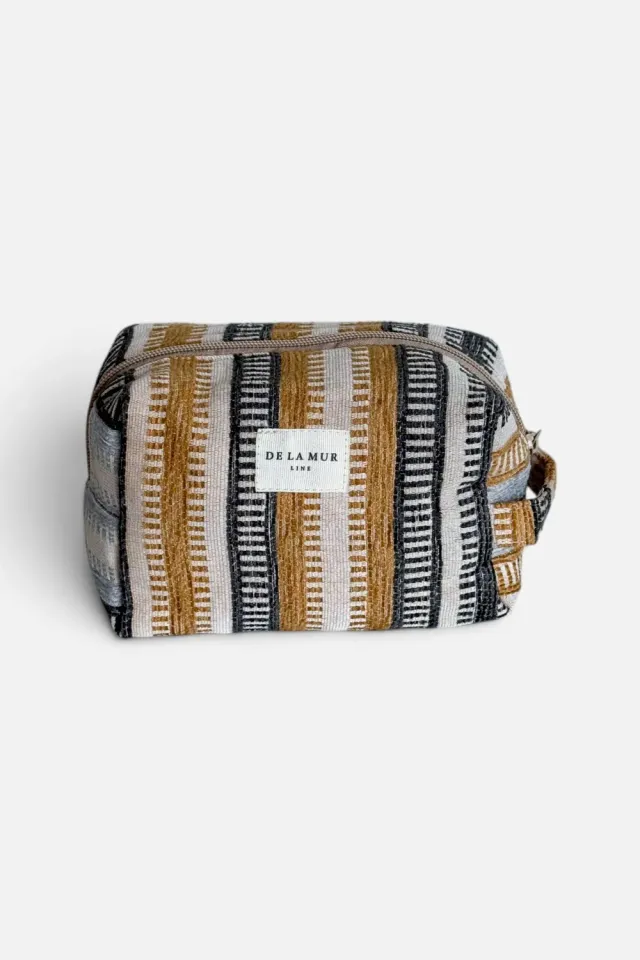 De La Mur Tron toalettmappe medium stripet jacquard