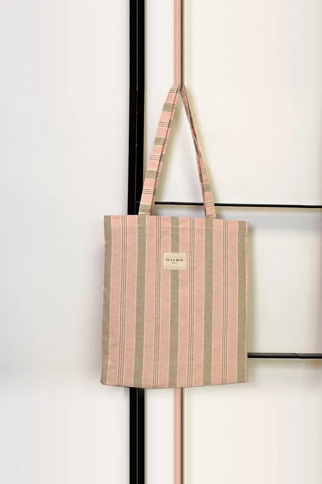 De La Mur Rosa totebag 34x37 stripet