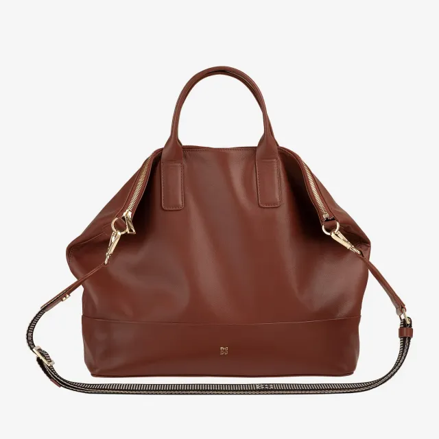 DuDubags Halmahera håndveske skinn murstein elegant