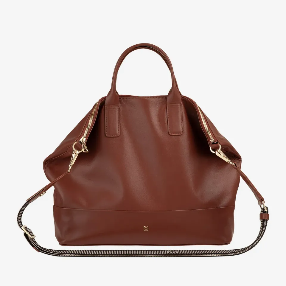 DuDubags Halmahera håndveske skinn murstein elegant