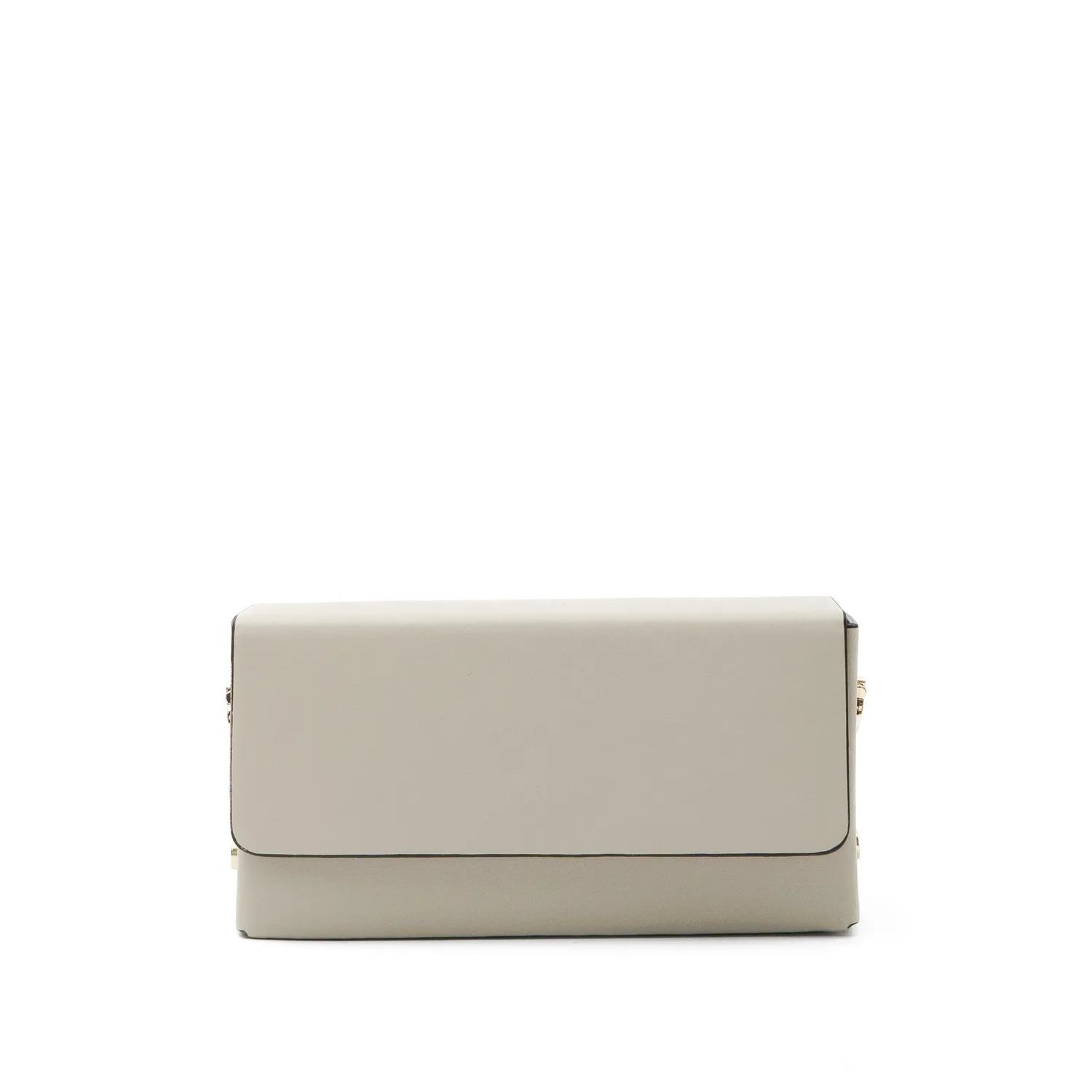 Latalia Fondi clutch lysegrå skinn
