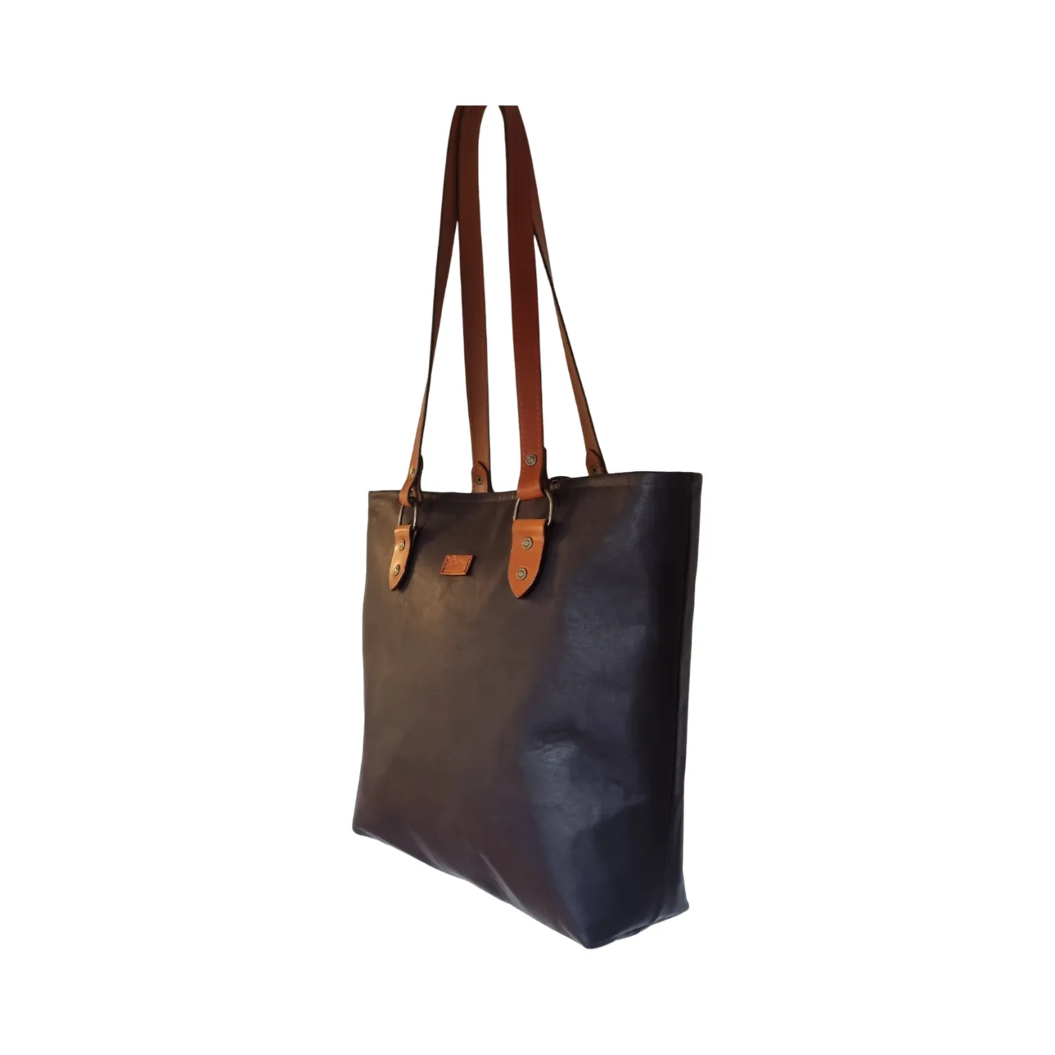 Julia Stray skinnveske sort 38 cm storfe glidelås