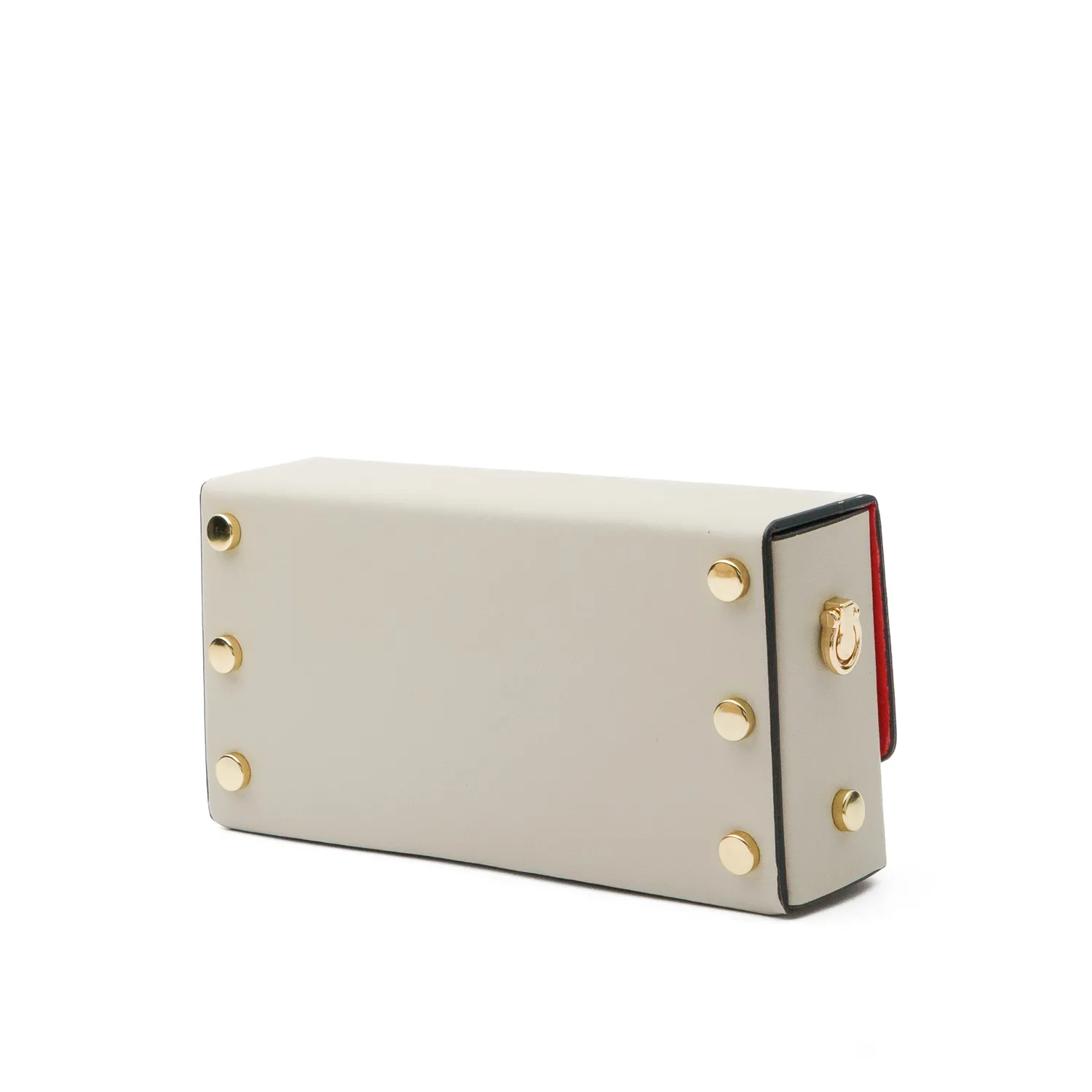 Latalia Fondi clutch lysegrå skinn