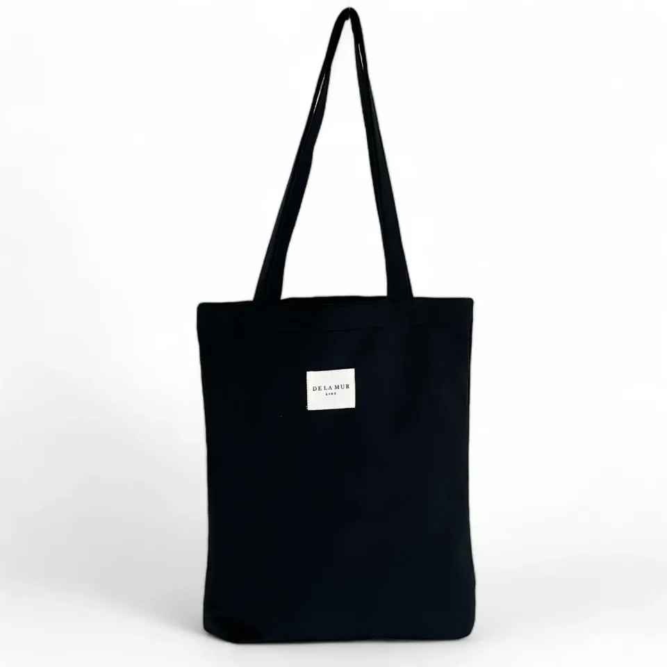 De La Mur Aza totebag svart fløyel 35x37 cm