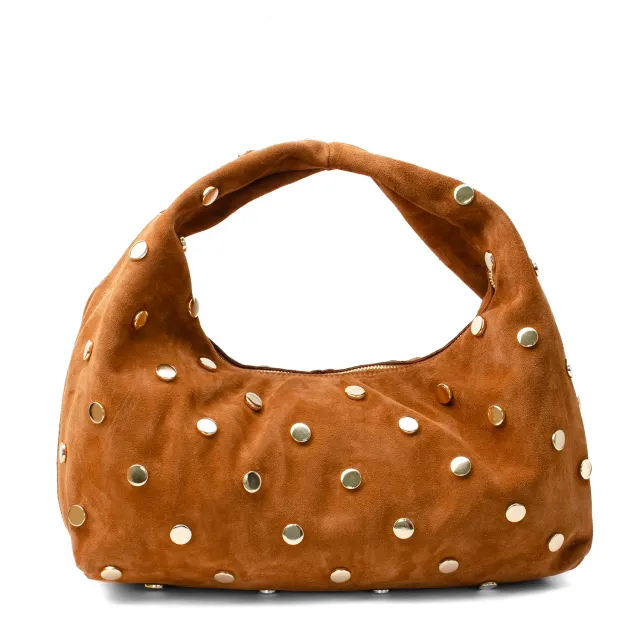 Latalia Vasto skulderveske caramel mocka nitar