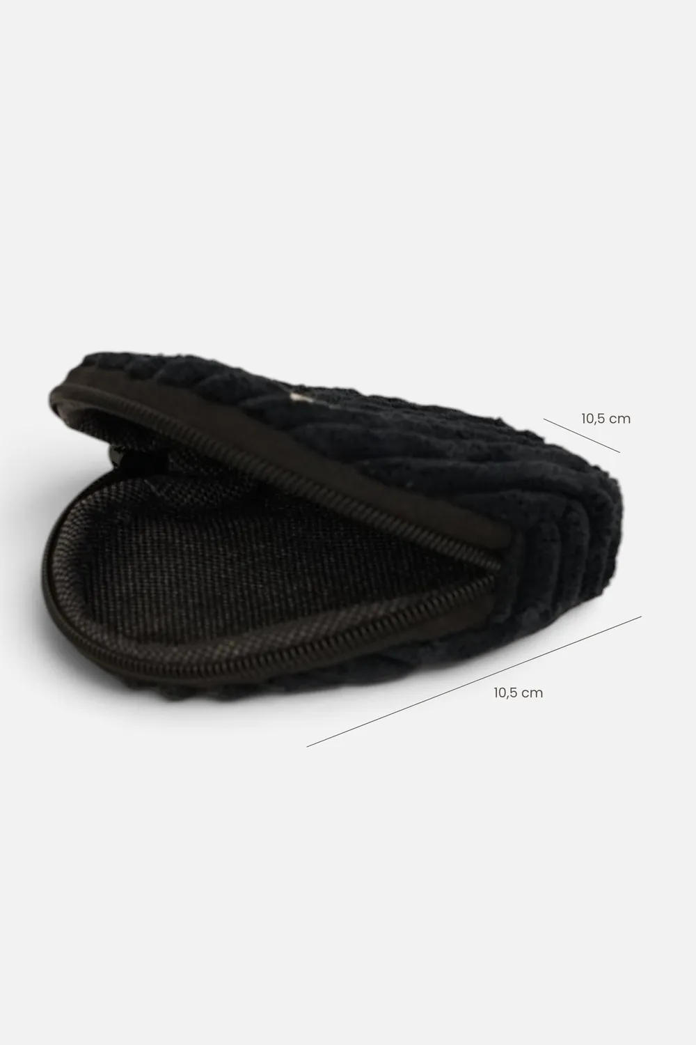 De La Mur Curly rund myntpung sort 10,5 cm