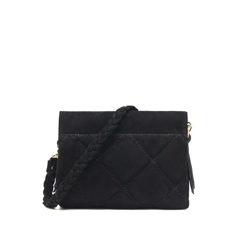 Latalia Sassari Suede Mini semsket veske svart