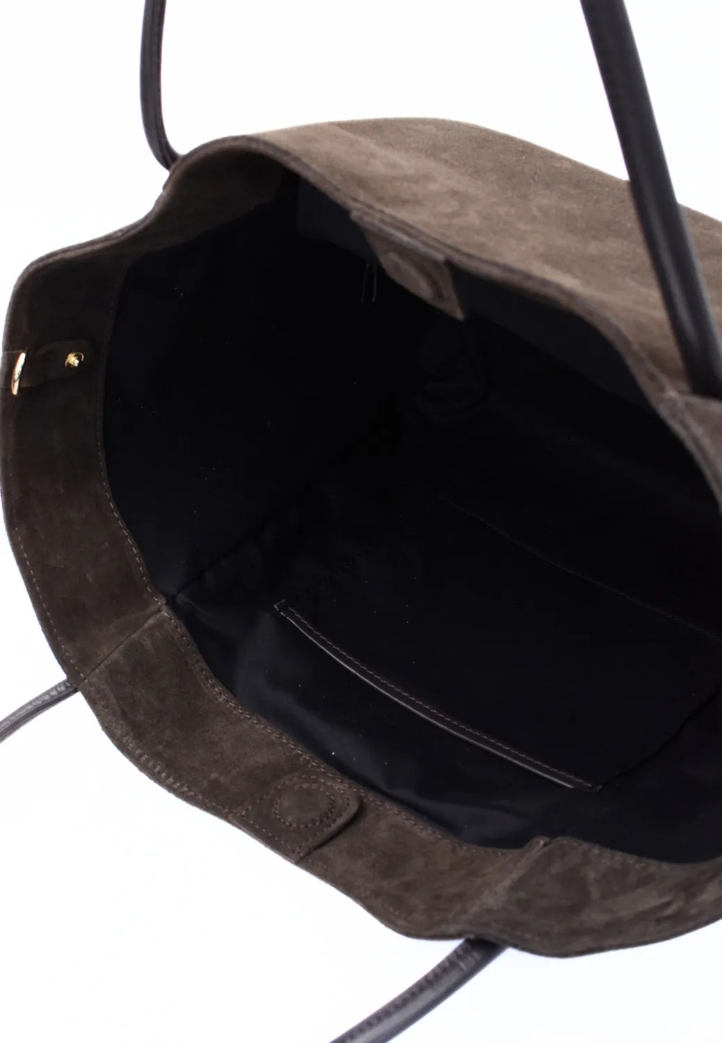 Latalia Florence XL shoppingveske espresso semsket skinn