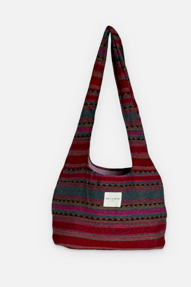 De La Mur Aura Oval skulderveske flerfarget jacquard