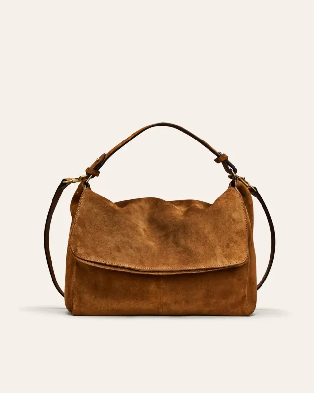 Calajade Mabi skulderveske camel semsket skinn