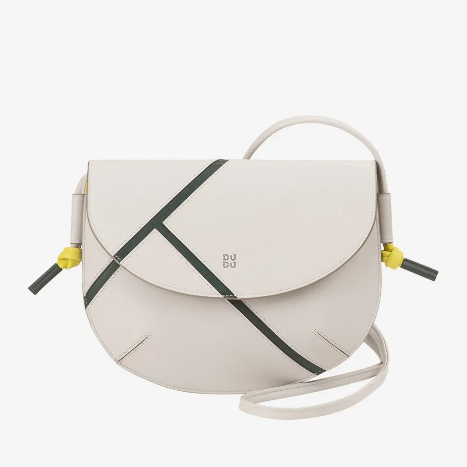 DuDubags Skye skulderveske pearl rund ekte skinn