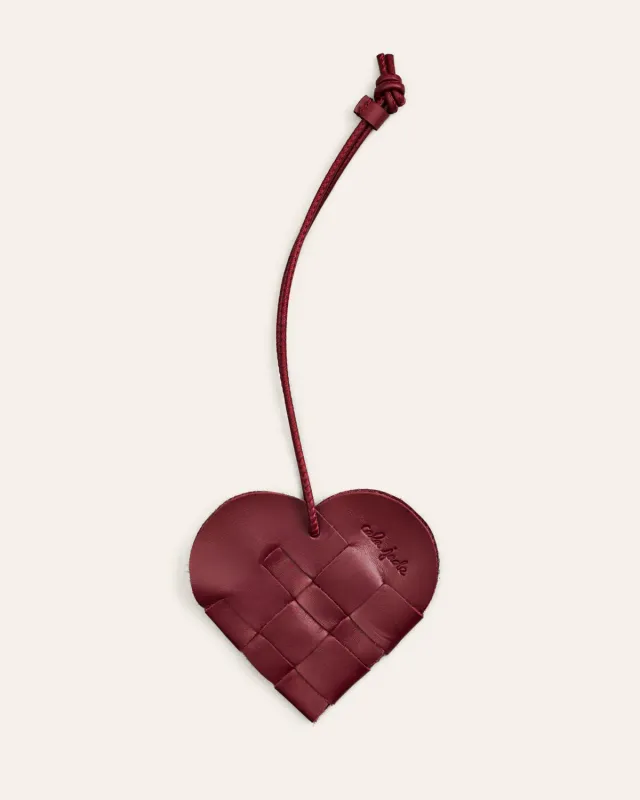 Cala Jade Misu Heart veskeanheng medium merlot skinn