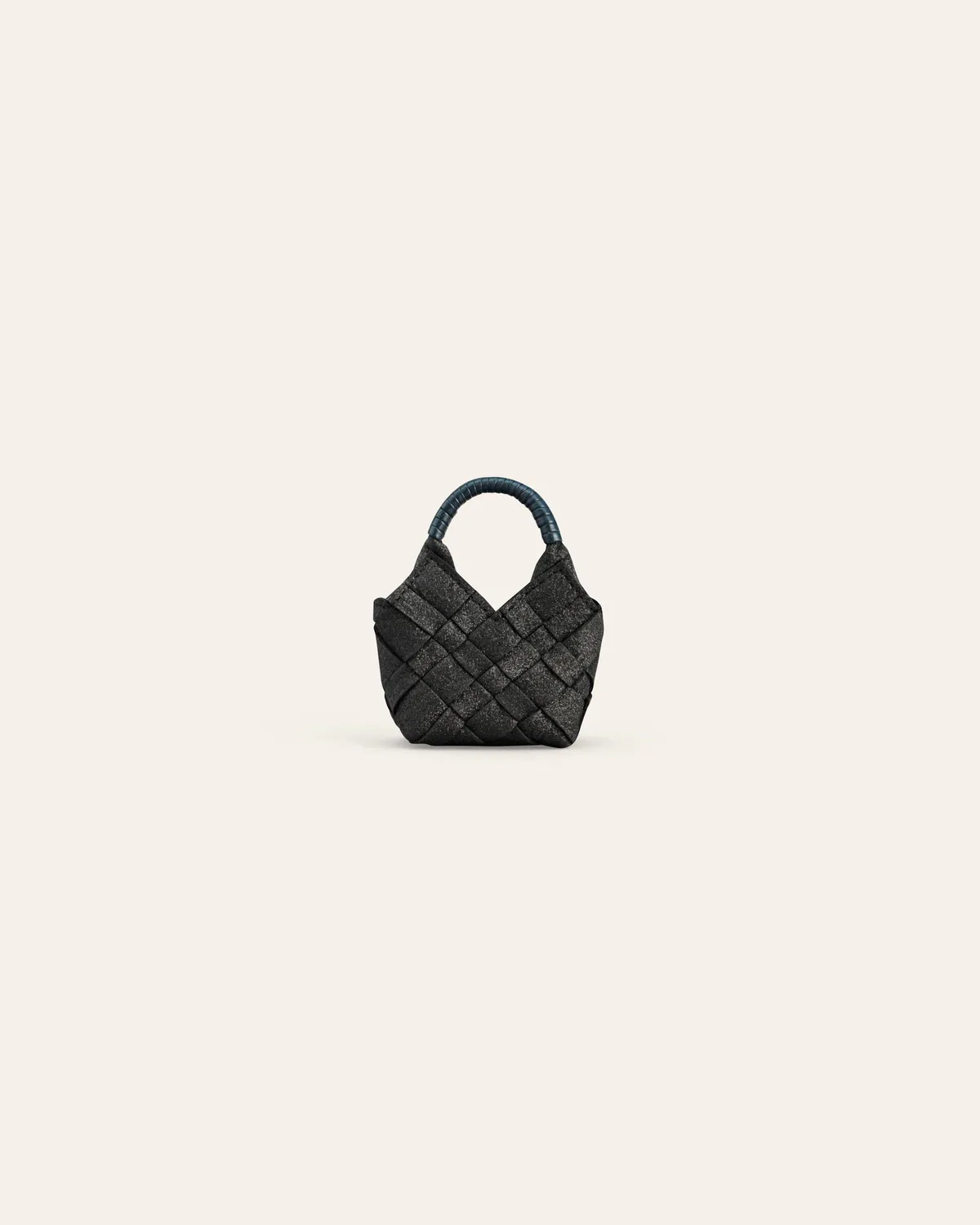 Cala Jade Misu Micro Charm Navy Beam – veskecharm i skinn