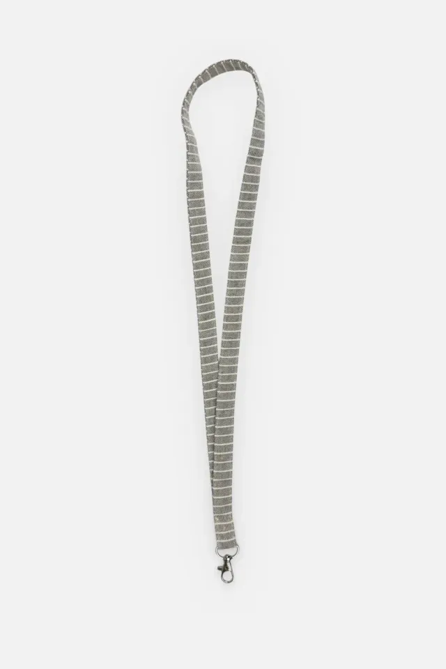De La Mur Perla nøkkelreim grå striper 55cm