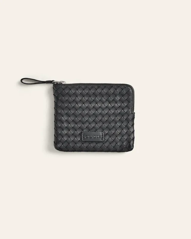 Calajade Batu XS pouch svart Dama saueskinn