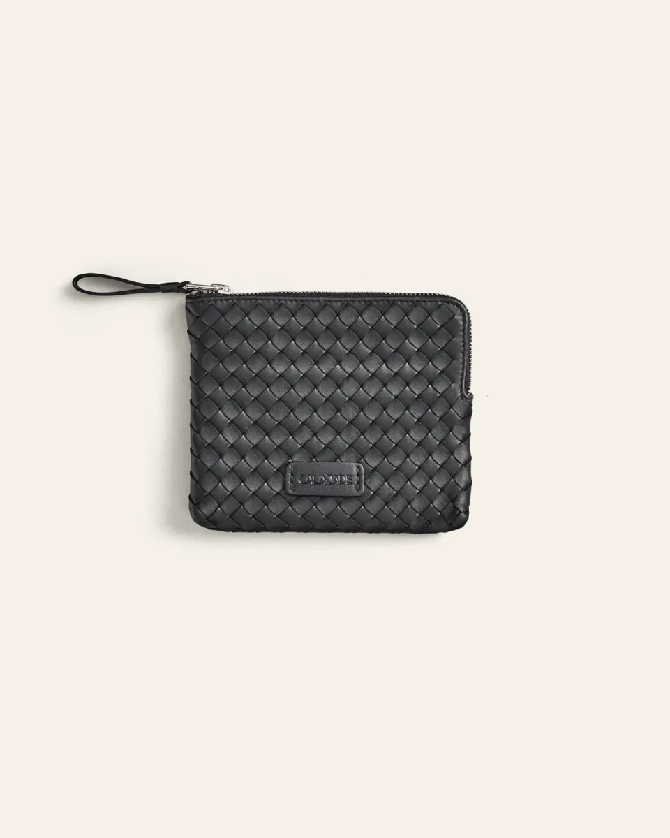 Calajade Batu XS pouch svart Dama saueskinn