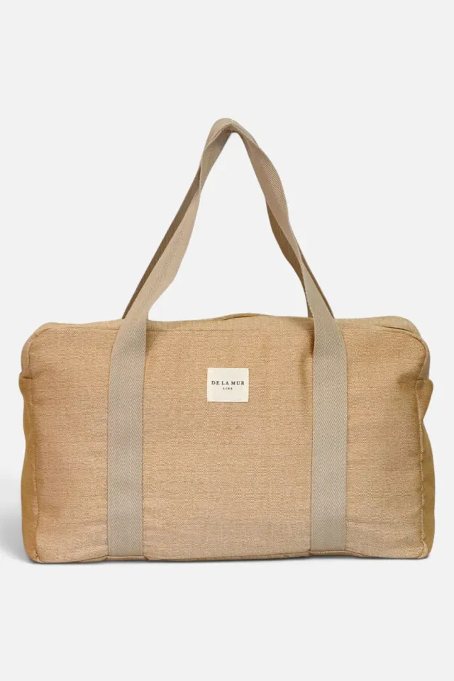 De La Mur Naka sportsbag sennep 49x30 cm jacquard