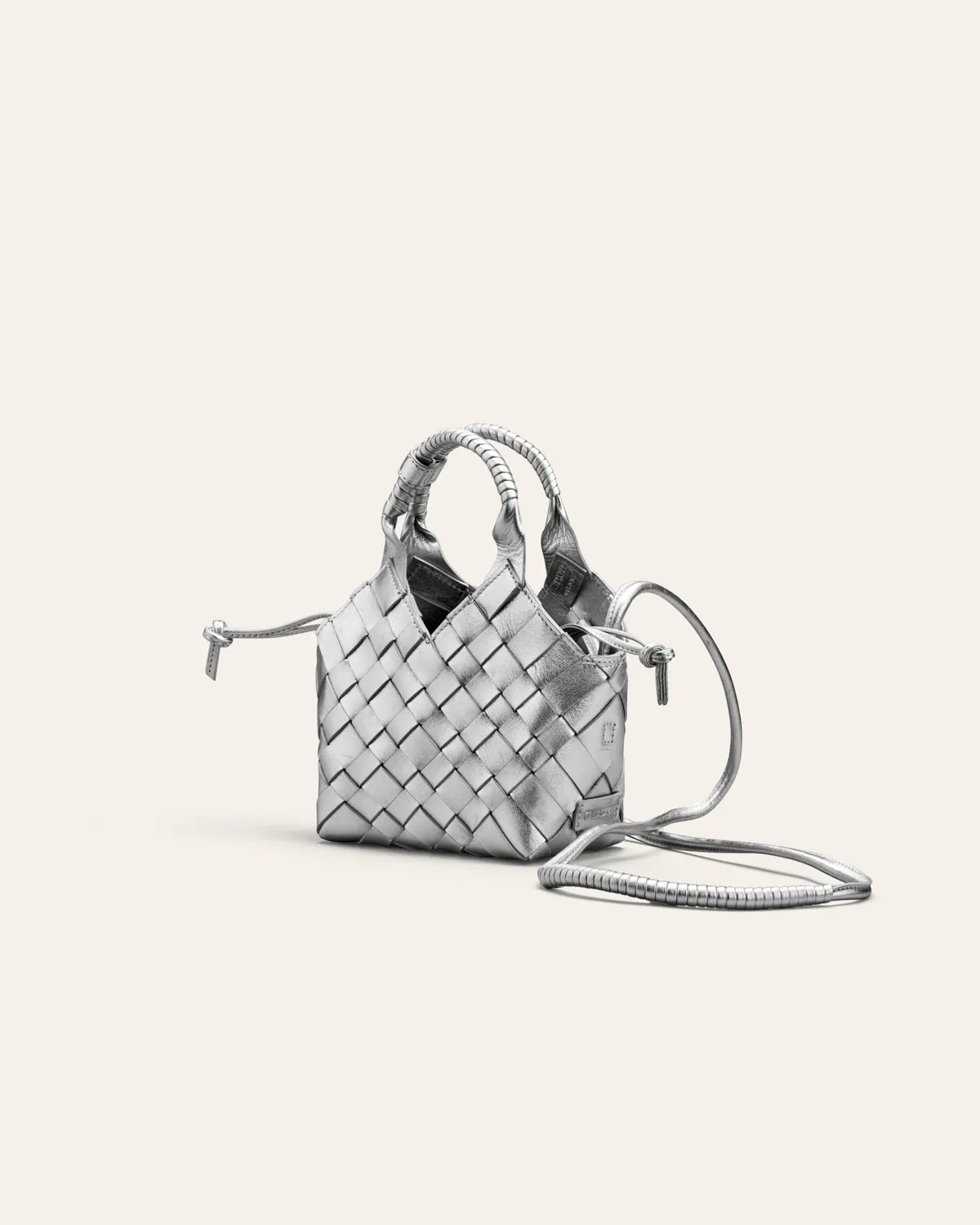 Cala Jade Misu Mini crossbodyveske Sølv flettet
