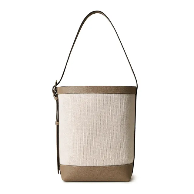Bonaventura Mina bucket-veske canvas Beige x Etoupe