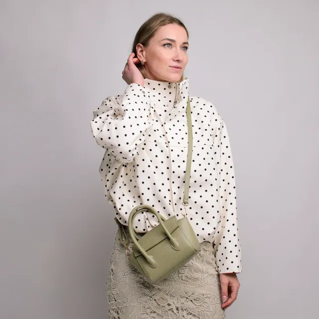 Latalia Bari skinnveske matcha 28 cm