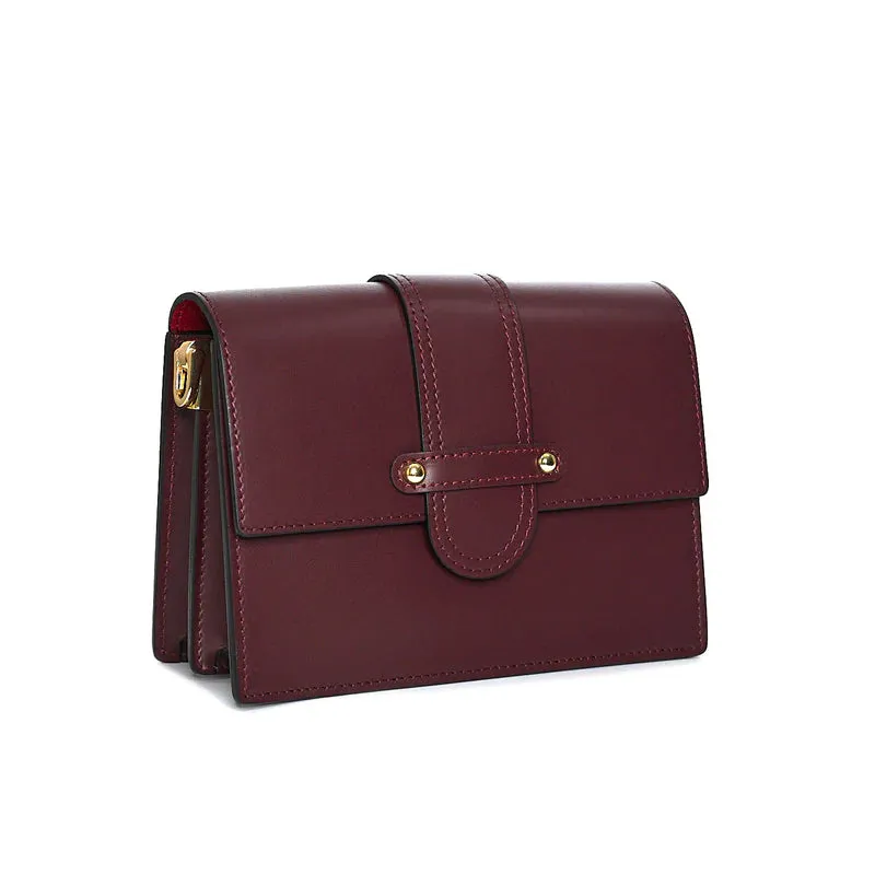 Latalia Atri skulderveske bordeaux skinn