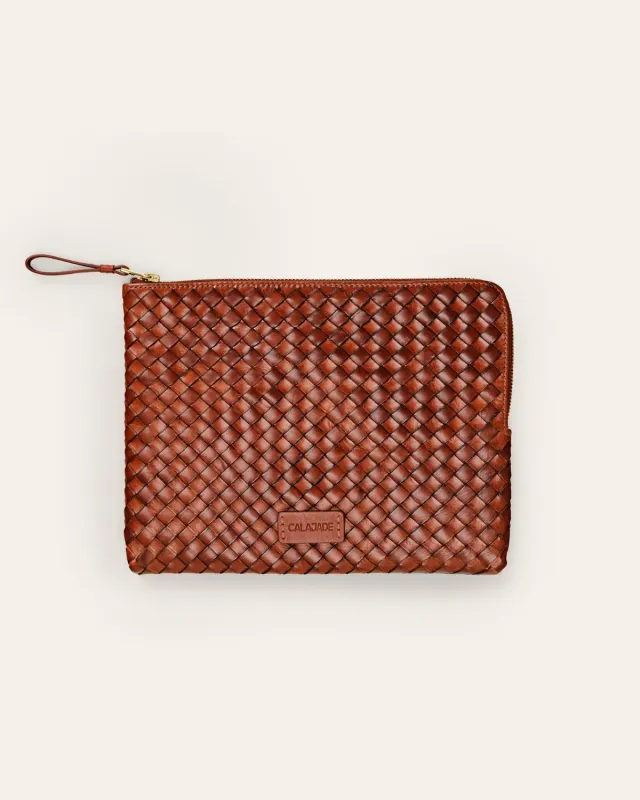 Cala Jade Batu S clutch nutmeg toledo bøffelskinn