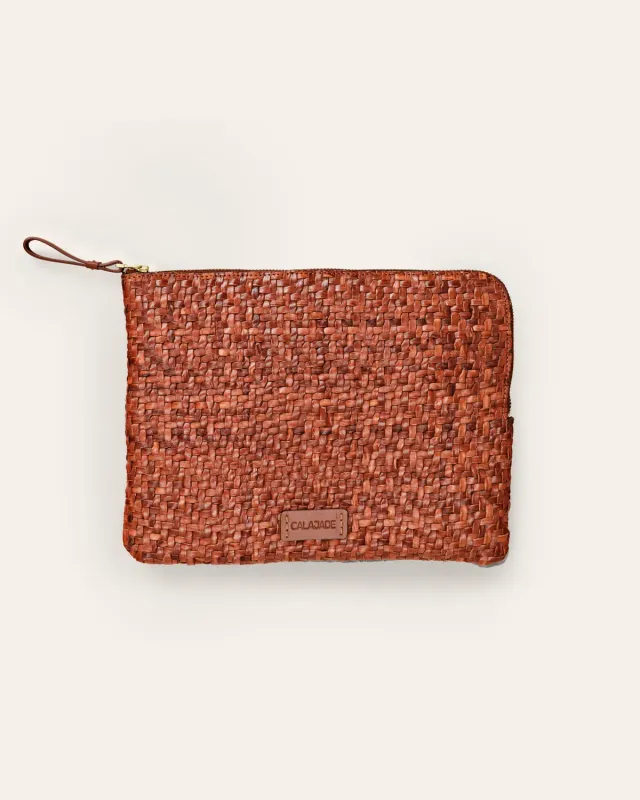 Cala Jade Batu S clutch muskatbrun twill pouch