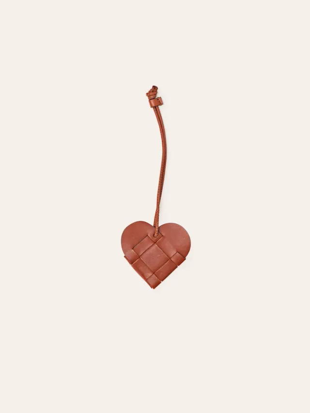 Calajade Misu Heart veskecharm muskat skinn