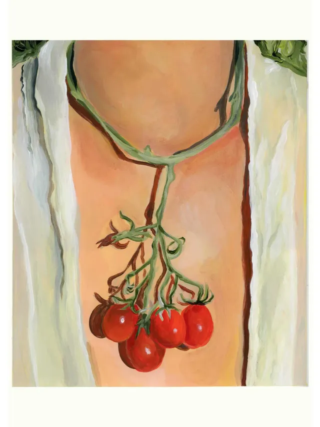 Calajade Tomato Necklace kunsttrykk 30x40 signert