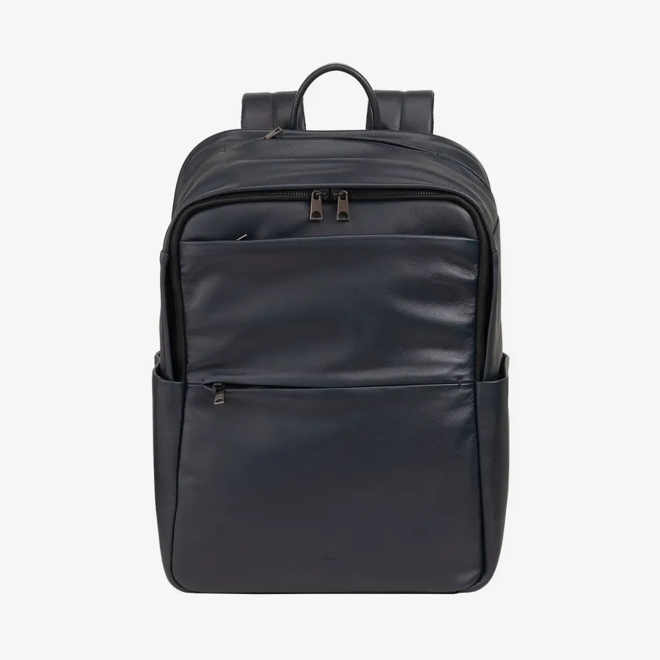 DuDubags Sydney ryggsekk skinn Navy slitesterk