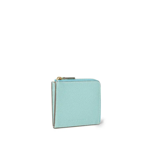 Bonaventura L-Zip lommebok Mare Blue Greige skinn
