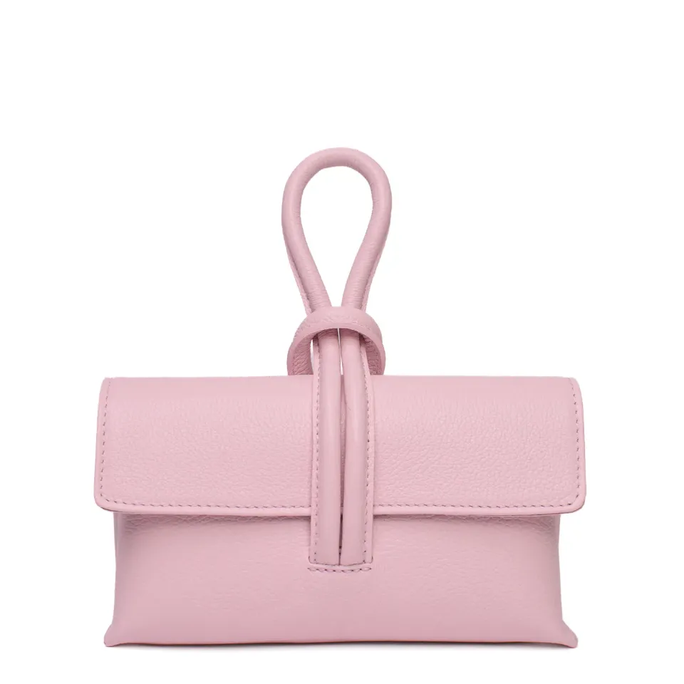 Latalia Barletta miniveske pastellrosa i skinn