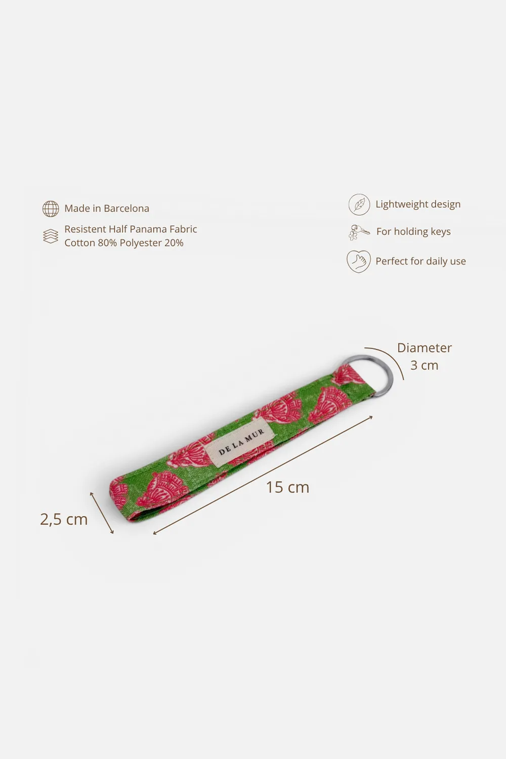 De La Mur Sita nøkkelring blomstret 10 cm