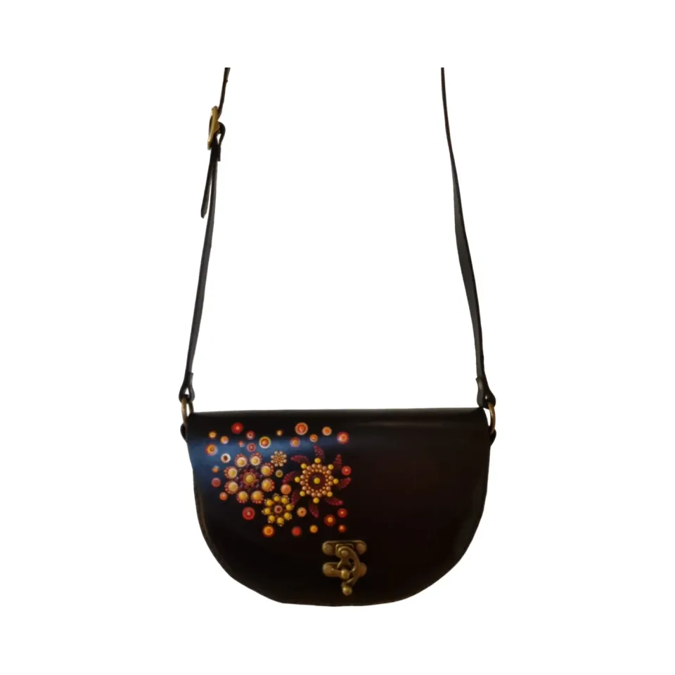 Julia Stray JuTaBag jaktveske sort 21 cm oransje mandala