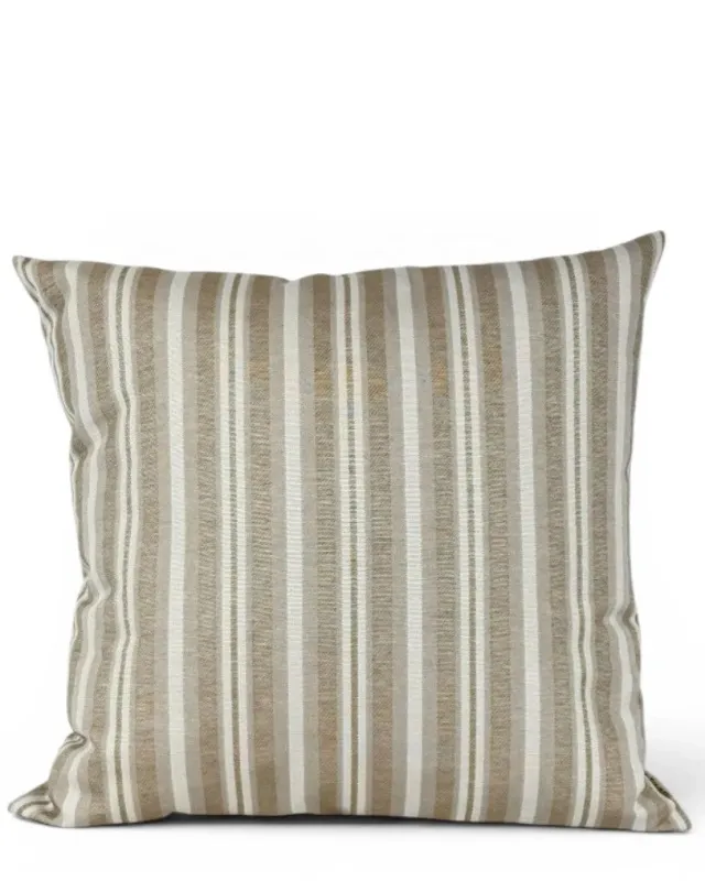 De La Mur Malik putetrekk beige stripet jacquard