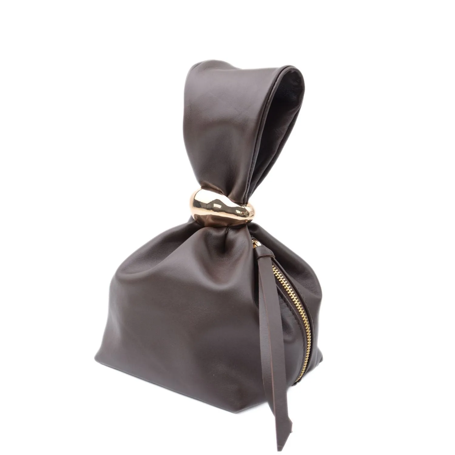 Latalia Gala clutch mørkebrun nappa