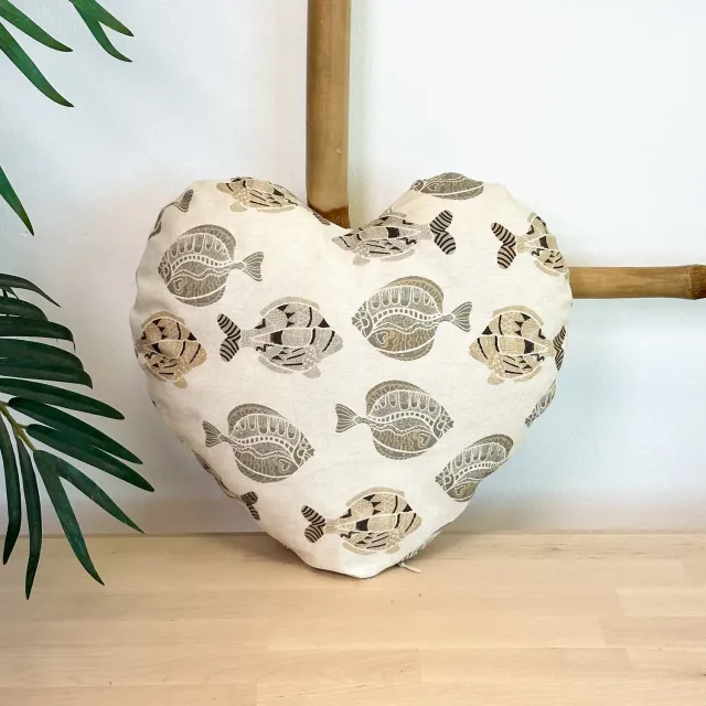 De La Mur Taba hjertepute fiskemønstret 33x33