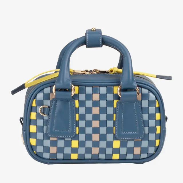 DuDubags Allegra miniveske flettet skinn