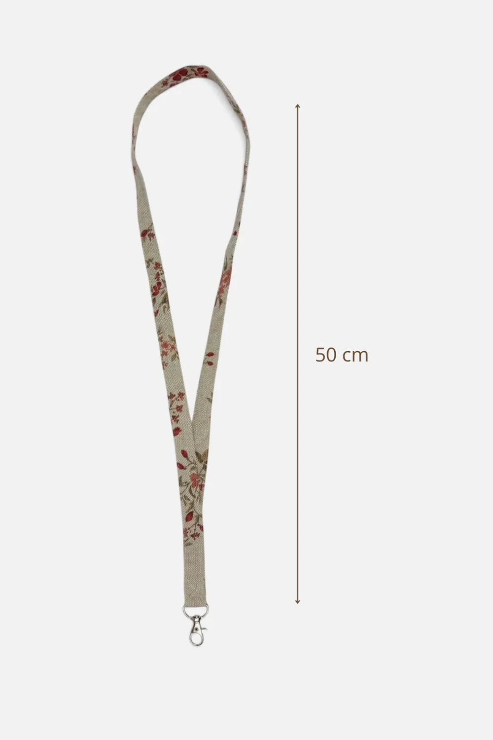 De La Mur Lola nøkkelreim rød blomstret 55 cm