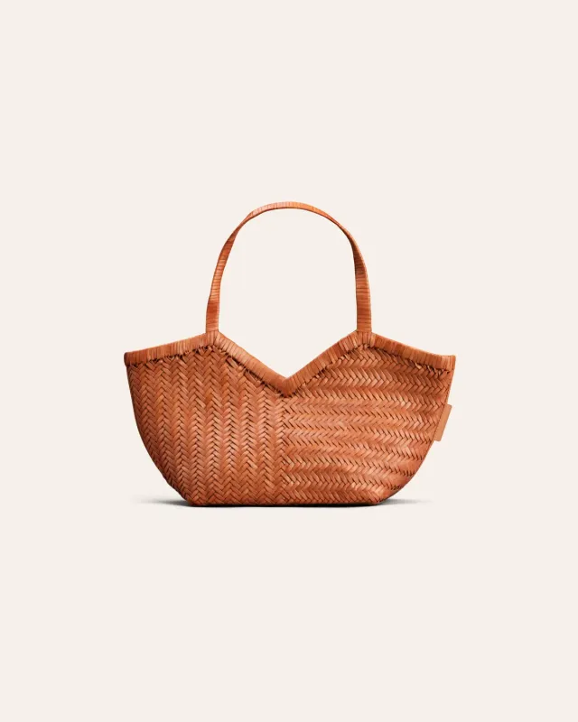 Cala Jade Humi S tote Sun Burn flettet skinn