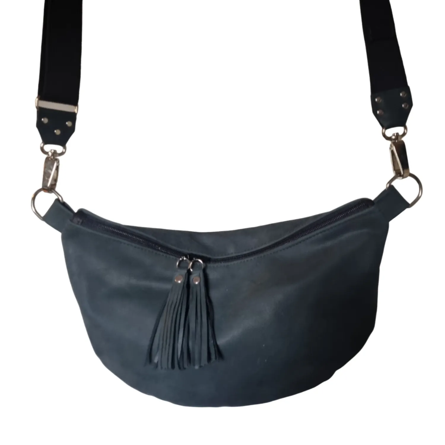 Julia Stray bumbag mørk brun skinn messing