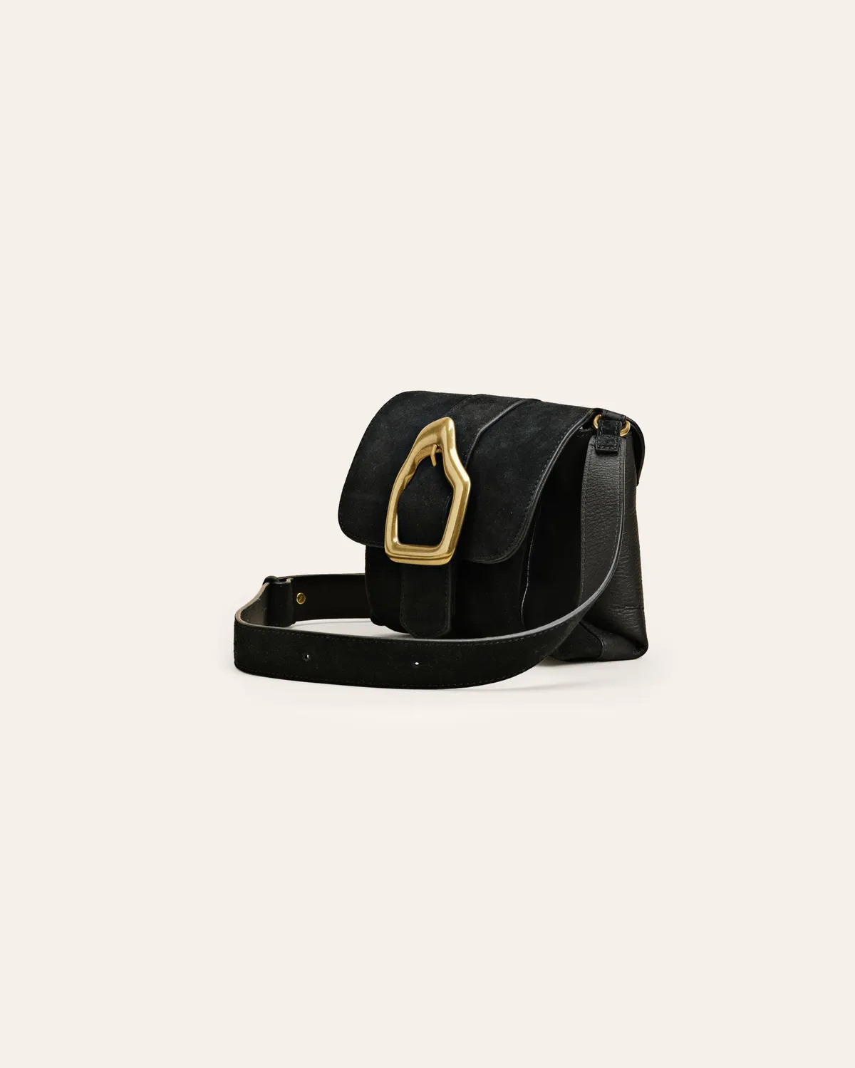 Cala Jade Nami Mini crossbody Black Suede