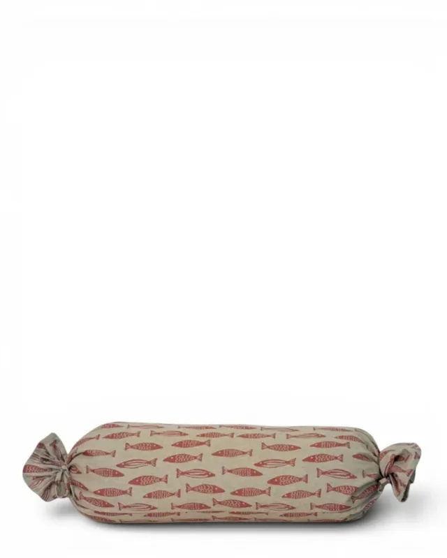 De La Mur Caramelo Sardi pute 40 cm beige fiskemønster