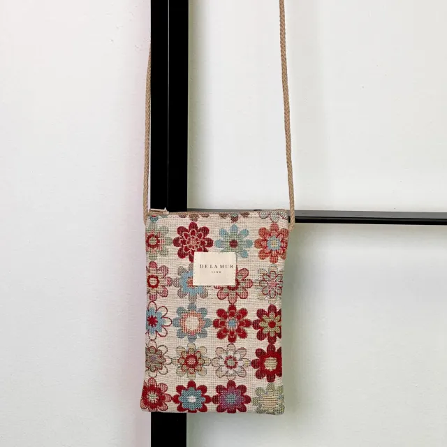 De La Mur Isla mobilveske blomstret 12x18 cm