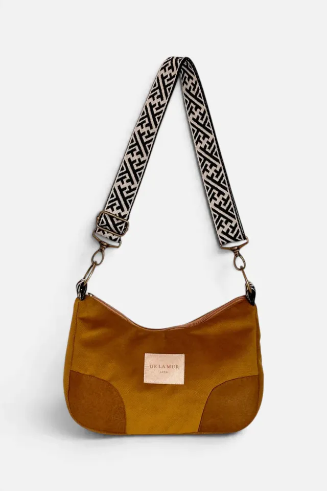 De La Mur Olive liten veske sennep 32x18 cm