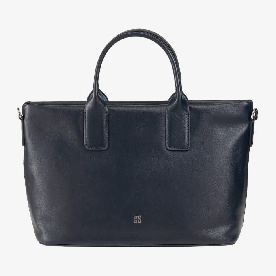 DuDubags Jaqueline håndveske skinn navy