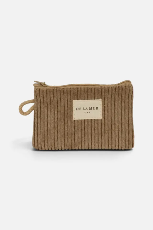 De La Mur Toast lommebok beige 12x8 cm cordfløyel