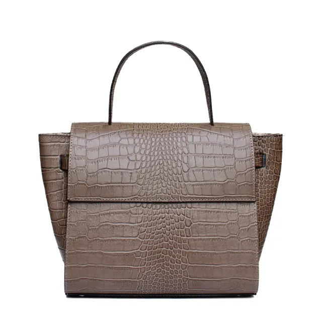 Latalia Arezzo håndveske croco taupe skinn