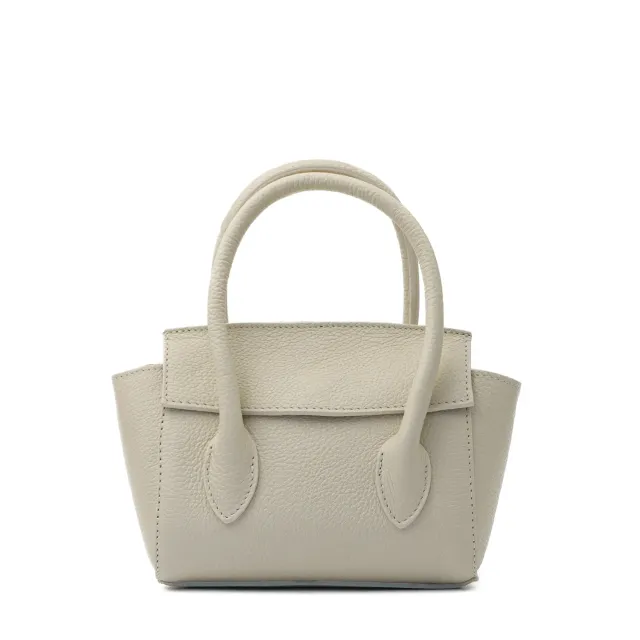 Latalia Bari håndveske beige ekte skinn