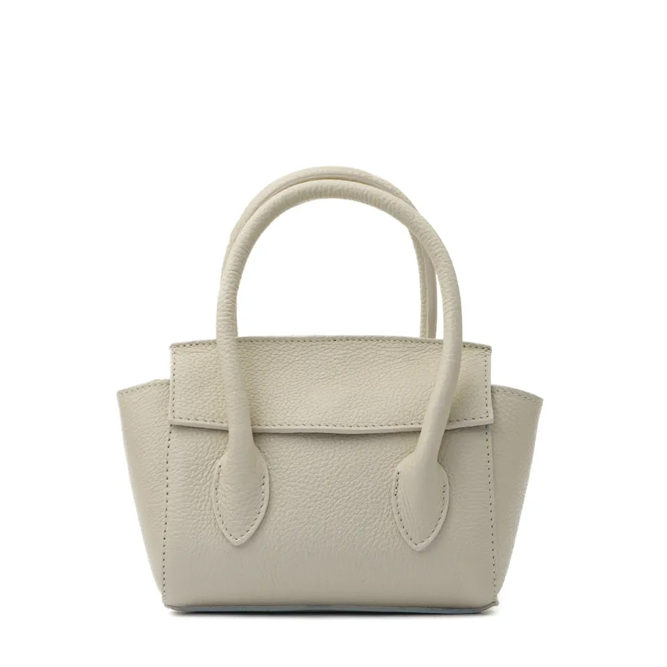 Latalia Bari håndveske beige ekte skinn